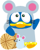 ねずみ（白）